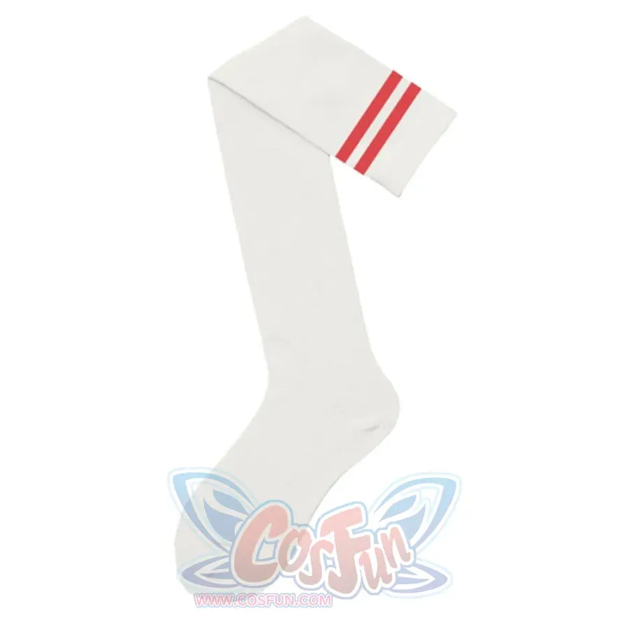 JK Stockings Beige Stripe Socks Calf Length JK Socks Stockings J50015