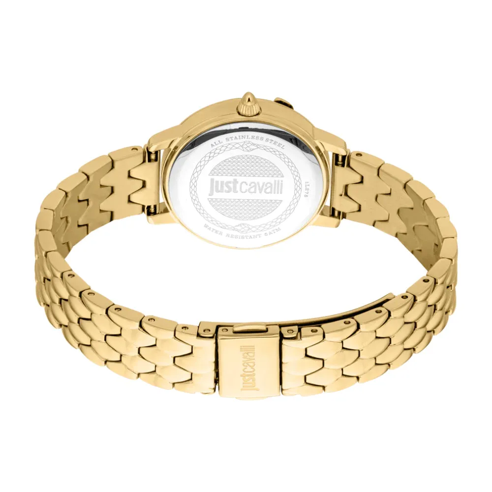 Just Cavalli Fidenza Women's Turquoise Dial Golden CAse & Bracelet Watch Watch