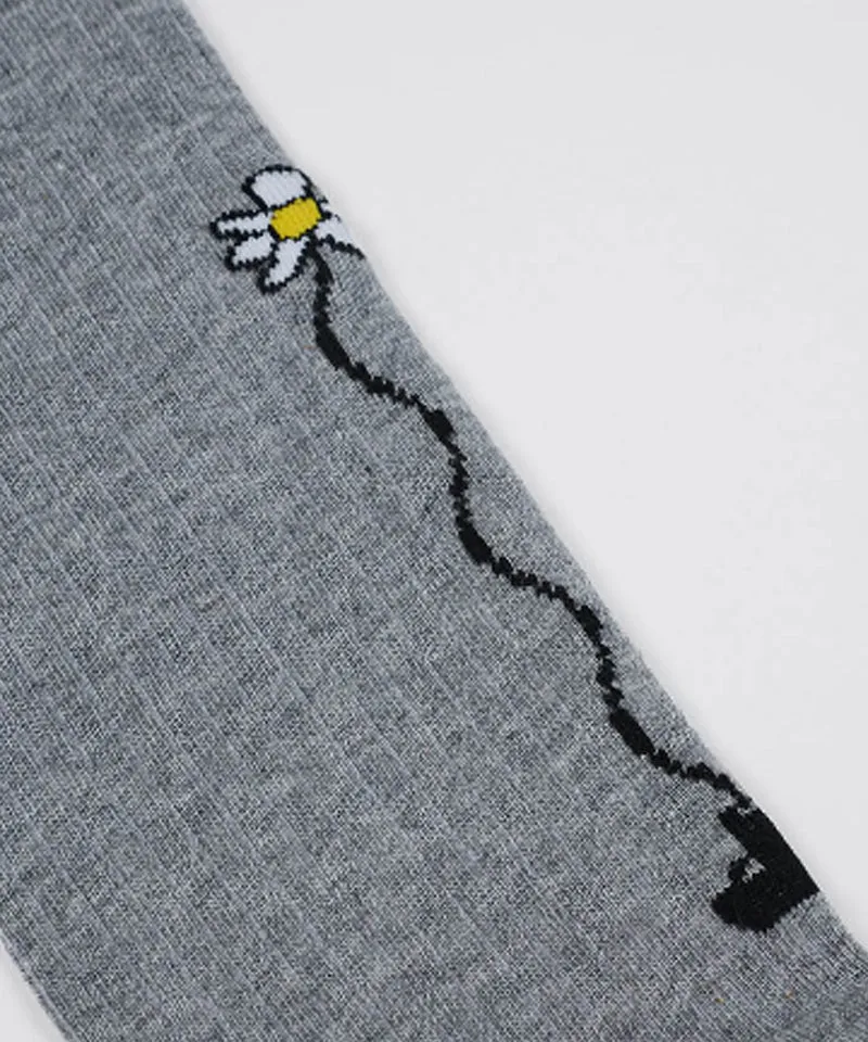 KANDINI Color Block Knee Socks - Gray