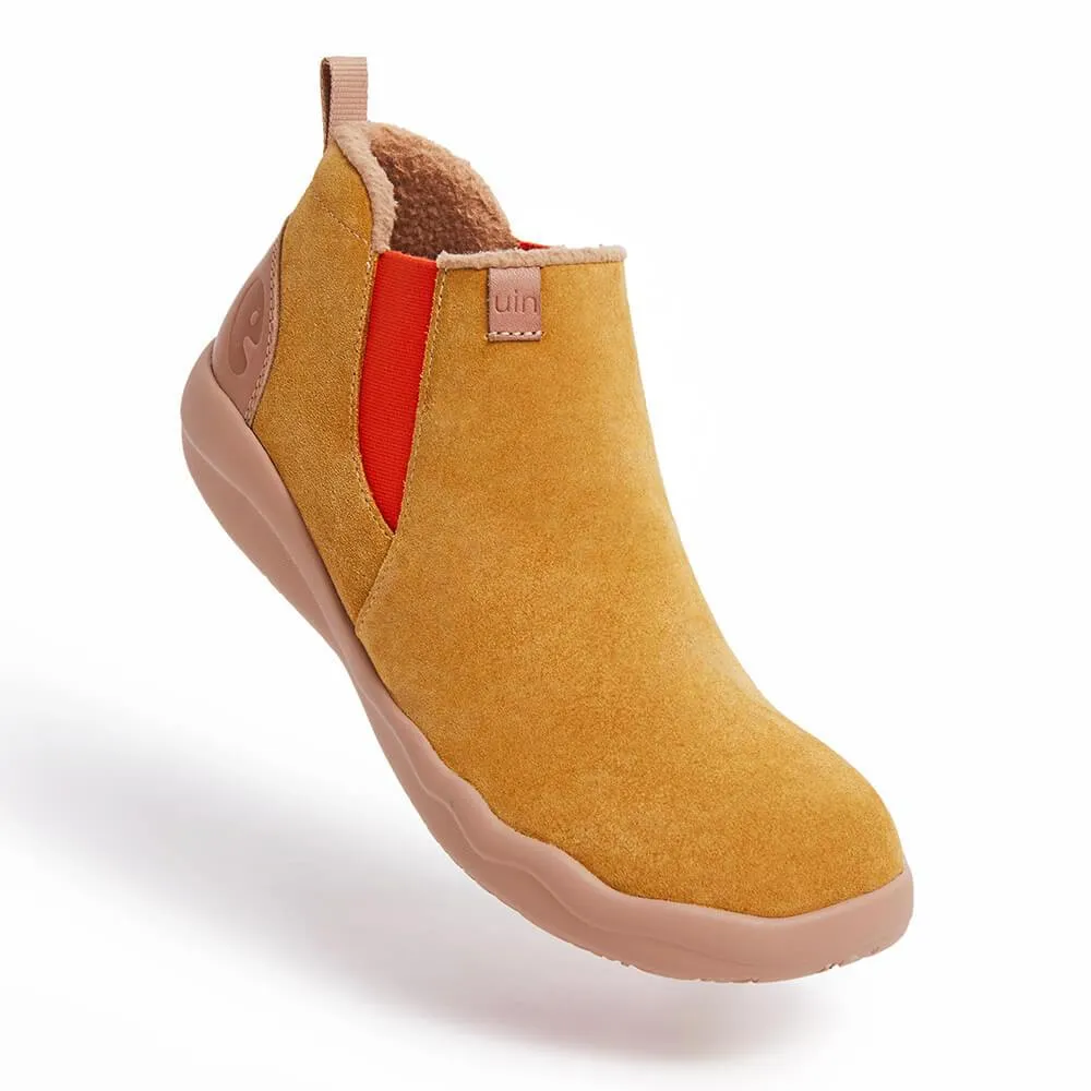 Khaki Cow Suede Boots Granada Men
