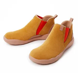 Khaki Cow Suede Boots Granada Men