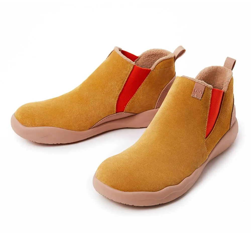 Khaki Cow Suede Boots Granada Men