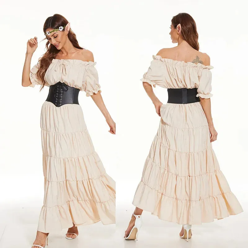 LaceLux™️  Women’s Elastic Costume Waist Belt: Lace-up Tied Waspie Corset Belts for Effortless Elegance