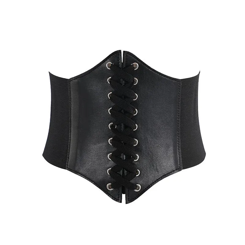 LaceLux™️  Women’s Elastic Costume Waist Belt: Lace-up Tied Waspie Corset Belts for Effortless Elegance