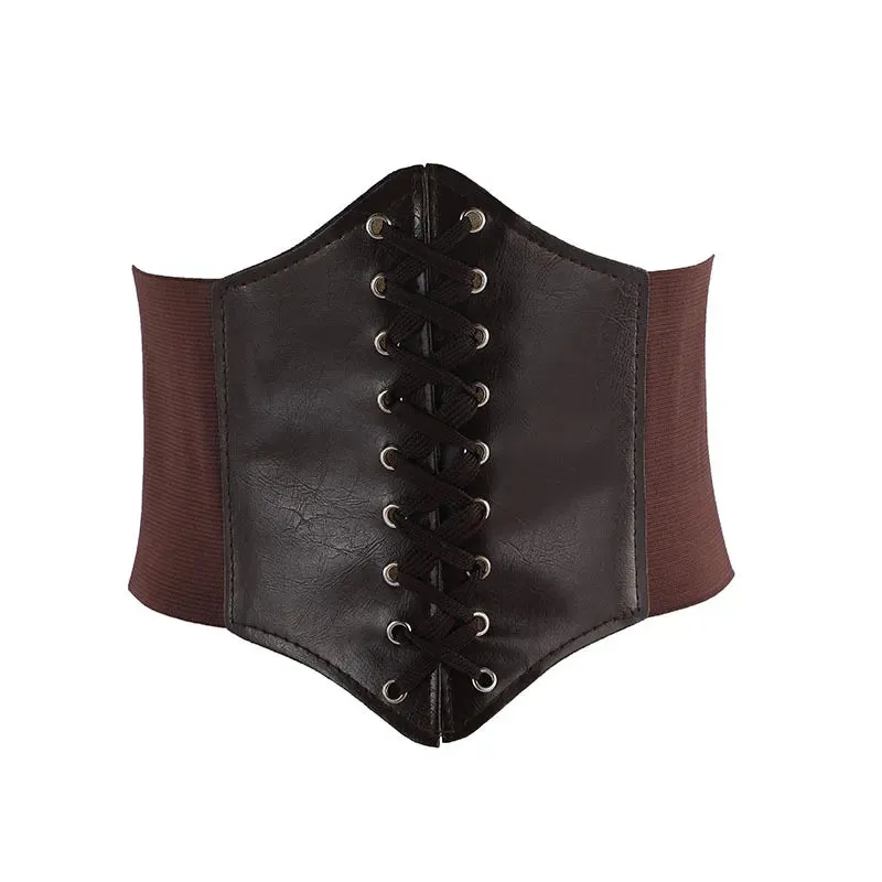 LaceLux™️  Women’s Elastic Costume Waist Belt: Lace-up Tied Waspie Corset Belts for Effortless Elegance