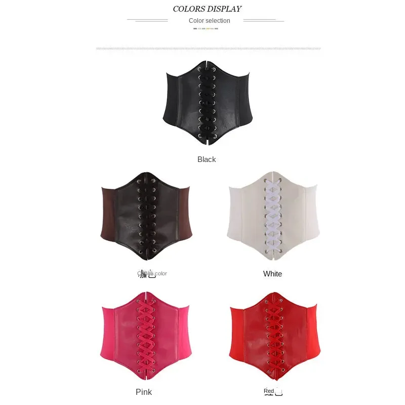 LaceLux™️  Women’s Elastic Costume Waist Belt: Lace-up Tied Waspie Corset Belts for Effortless Elegance