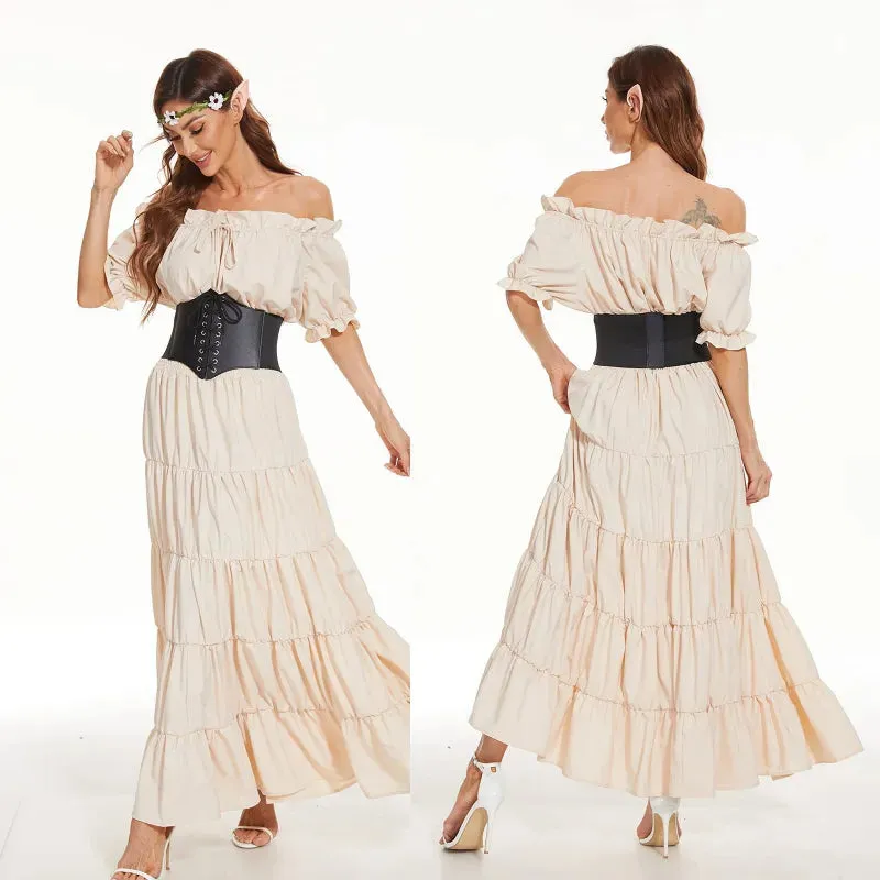 LaceLux™️  Women’s Elastic Costume Waist Belt: Lace-up Tied Waspie Corset Belts for Effortless Elegance