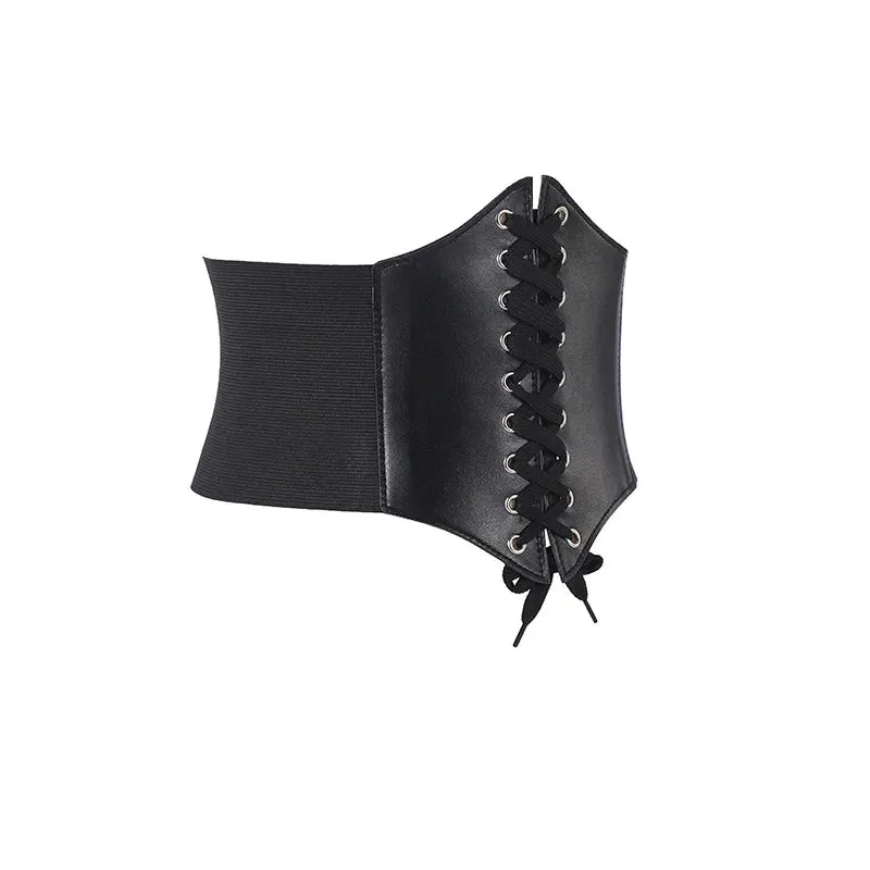 LaceLux™️  Women’s Elastic Costume Waist Belt: Lace-up Tied Waspie Corset Belts for Effortless Elegance