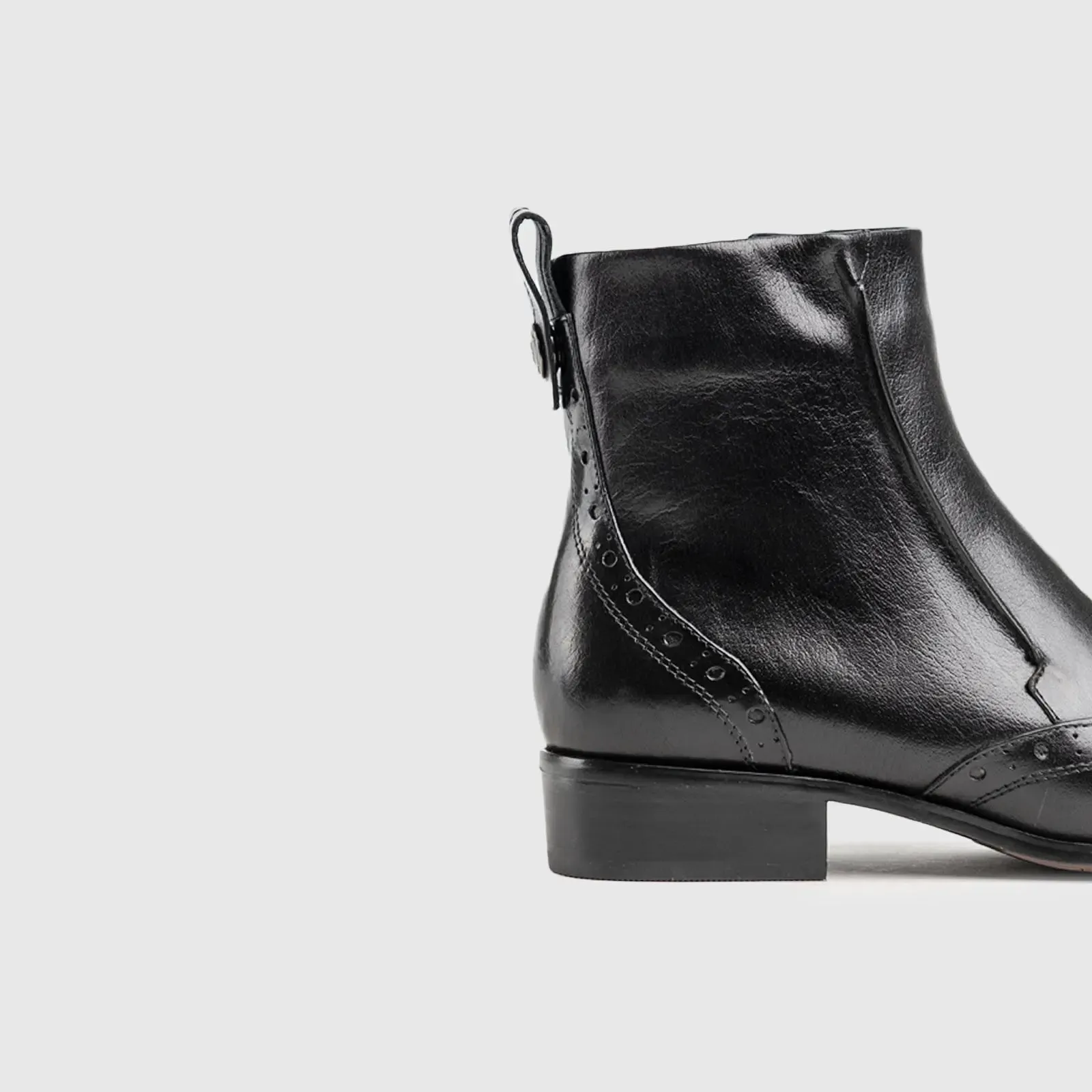 Leather Ankle Boots Black HA018