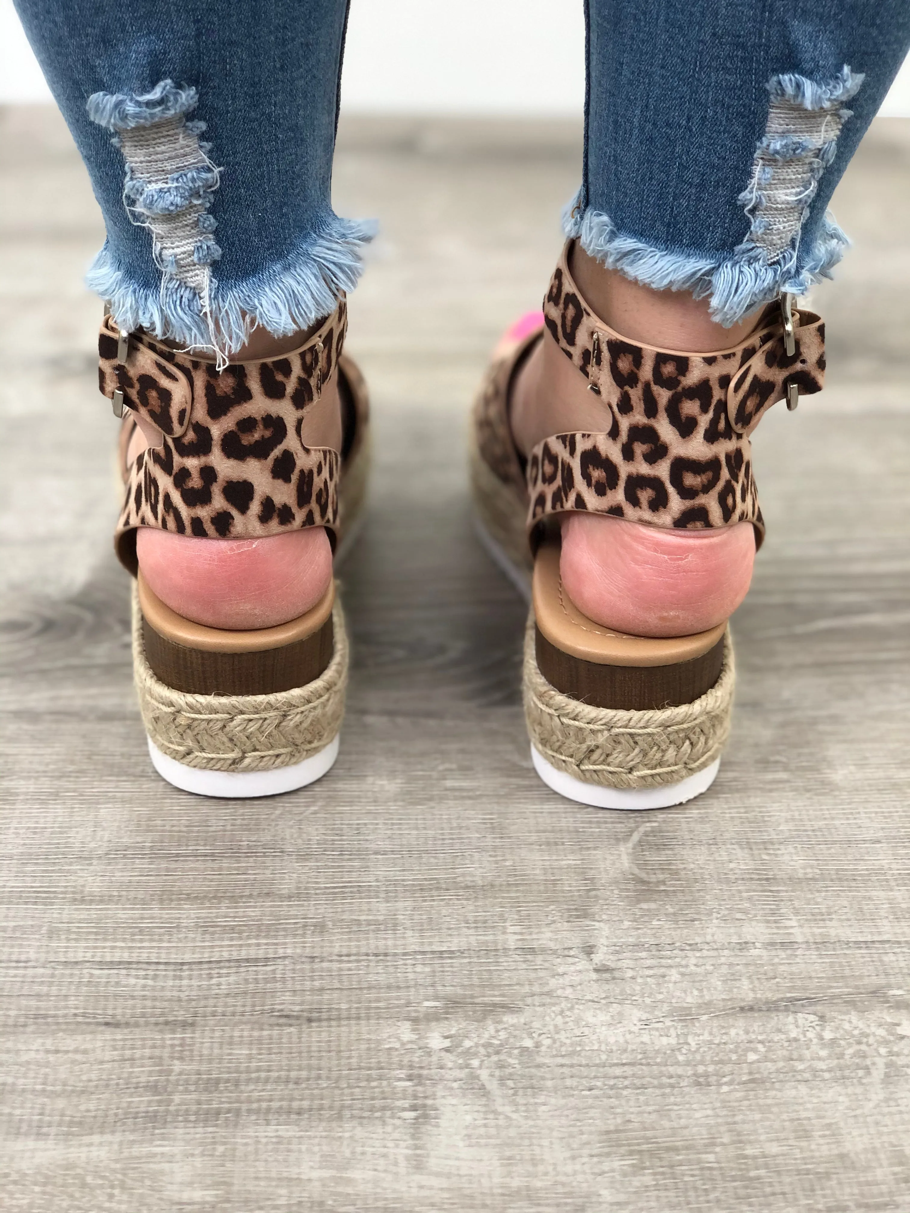 Leopard Espadrille Sandal