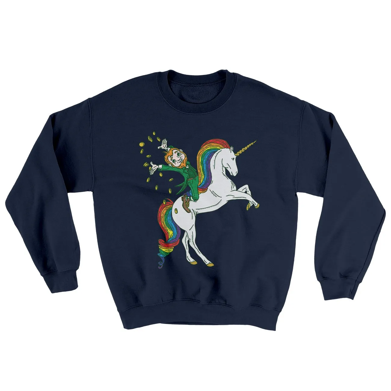 Leprechaun Unicorn Jockey Ugly Sweater