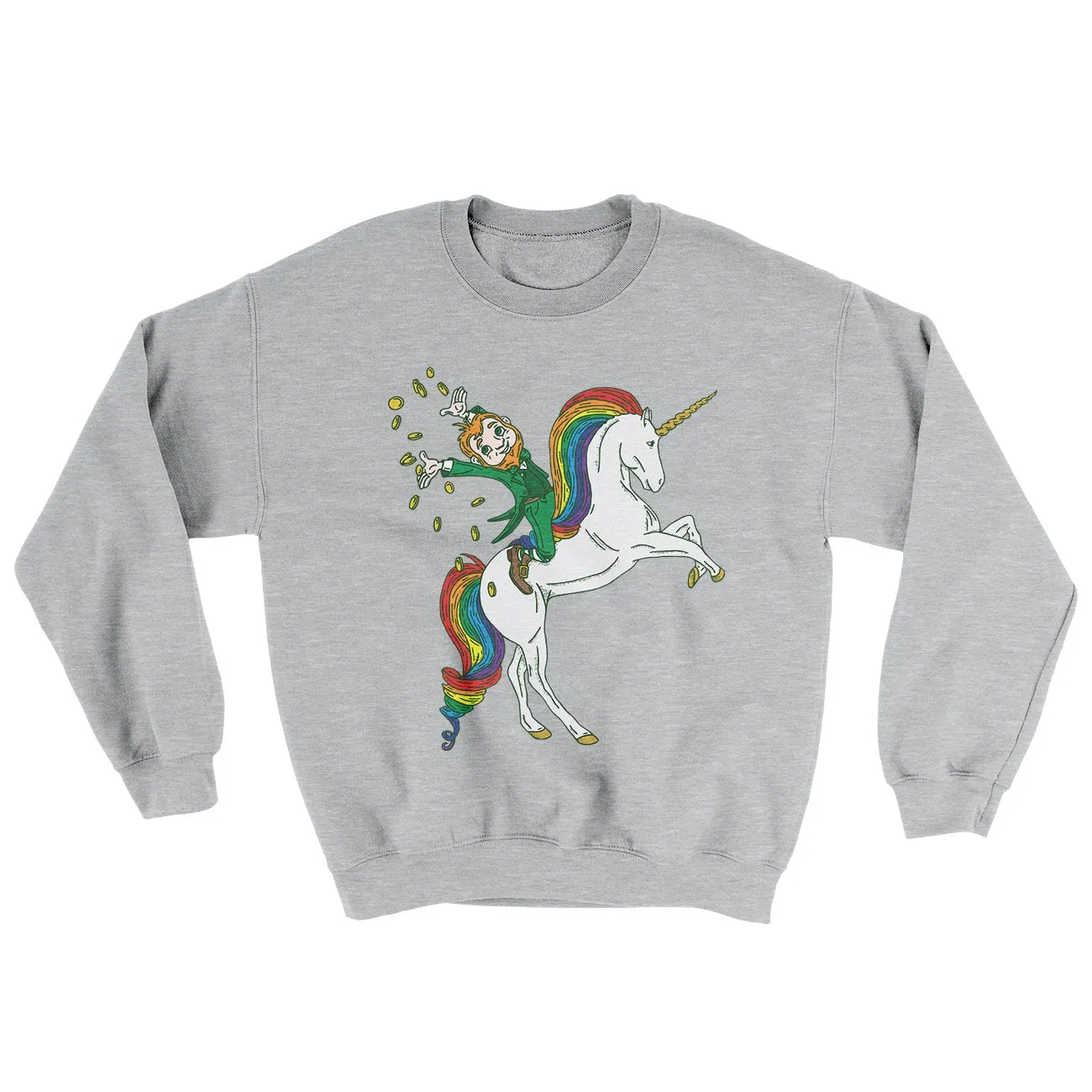 Leprechaun Unicorn Jockey Ugly Sweater