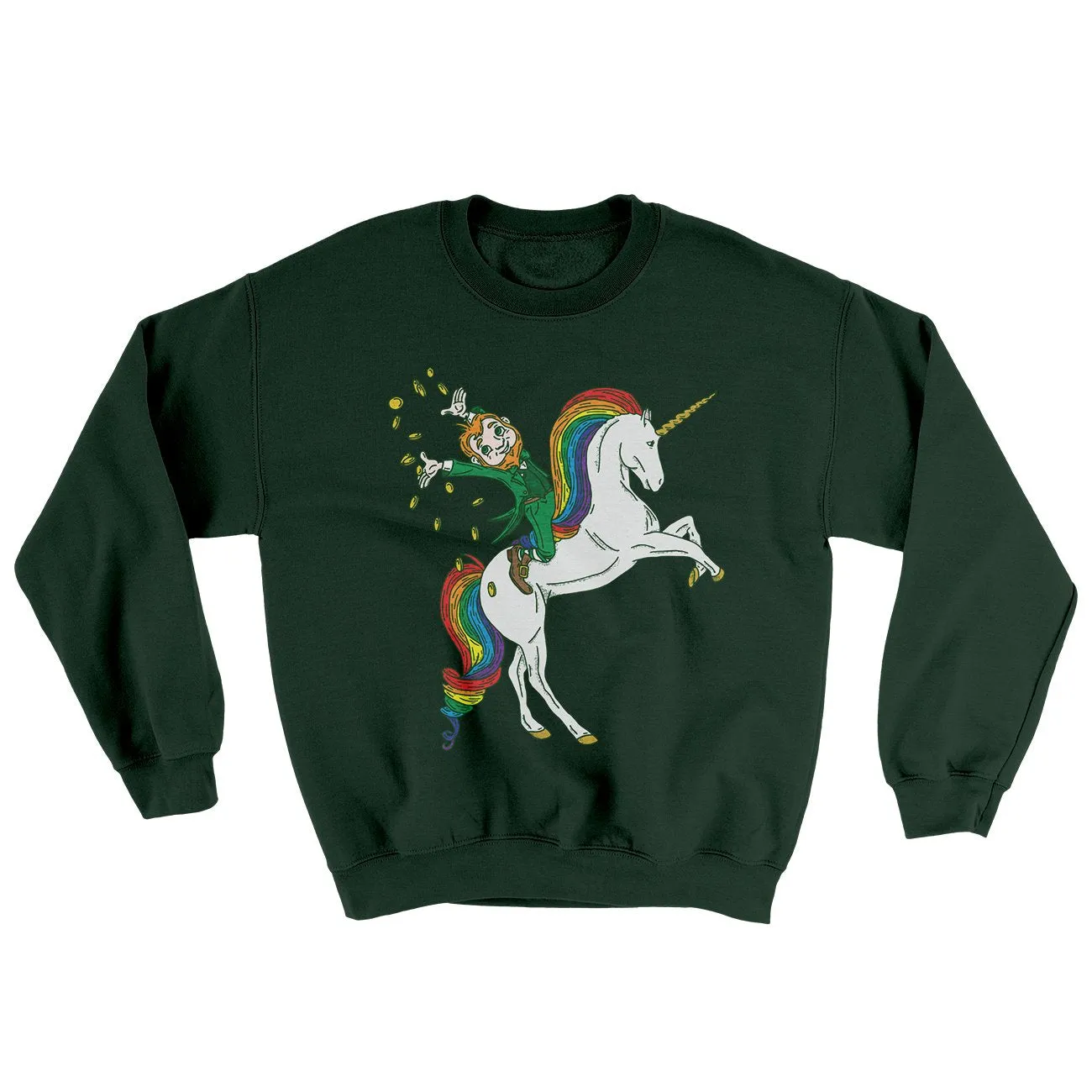 Leprechaun Unicorn Jockey Ugly Sweater