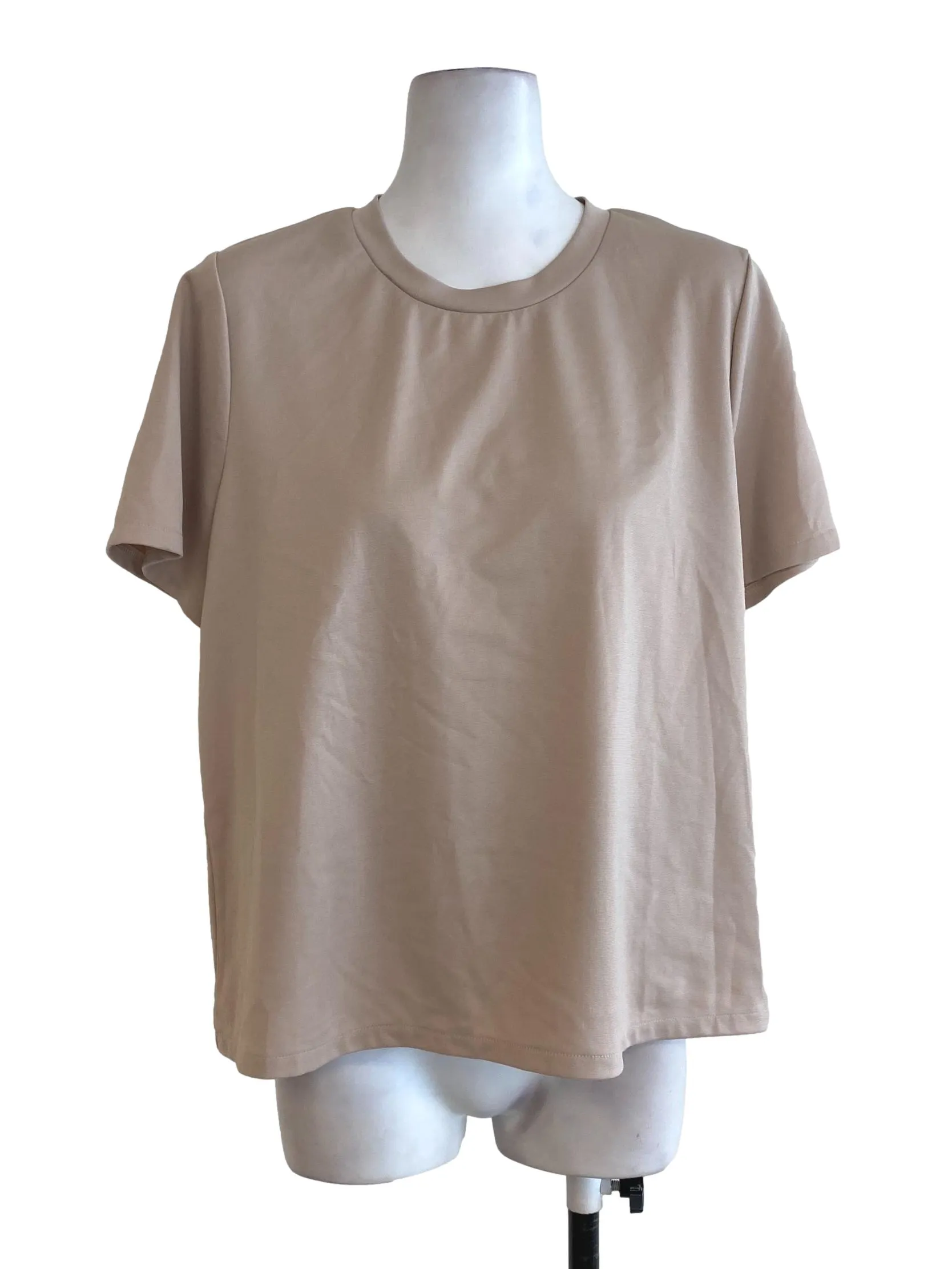 Light Sepia Round Neck Tee