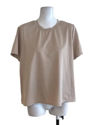 Light Sepia Round Neck Tee