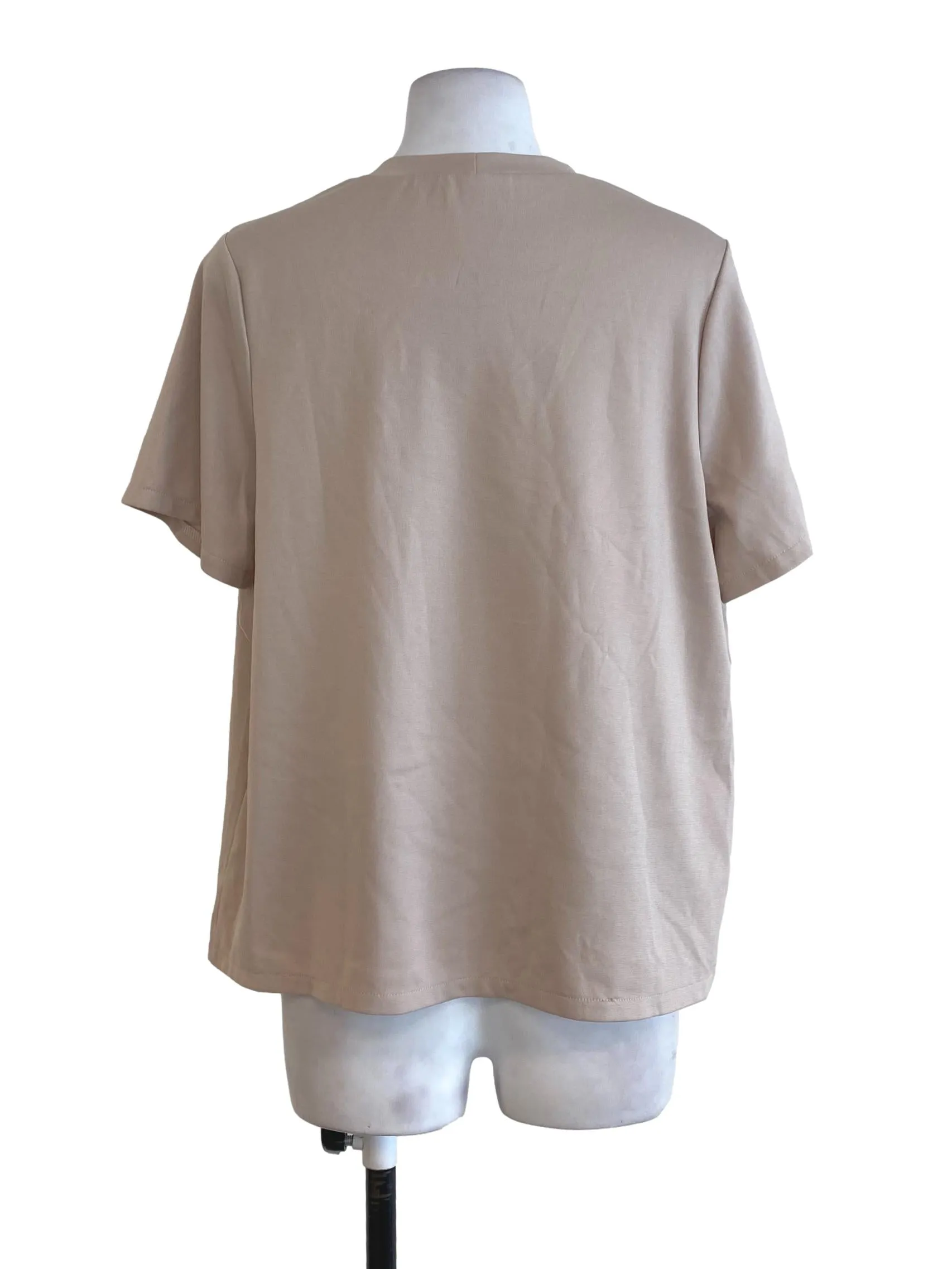Light Sepia Round Neck Tee