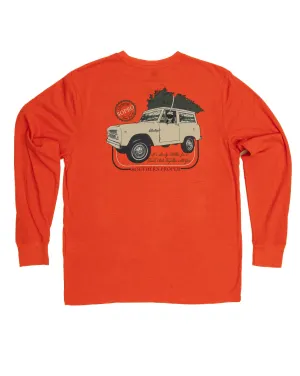 Lovely Weather LS Tee: Cardinal