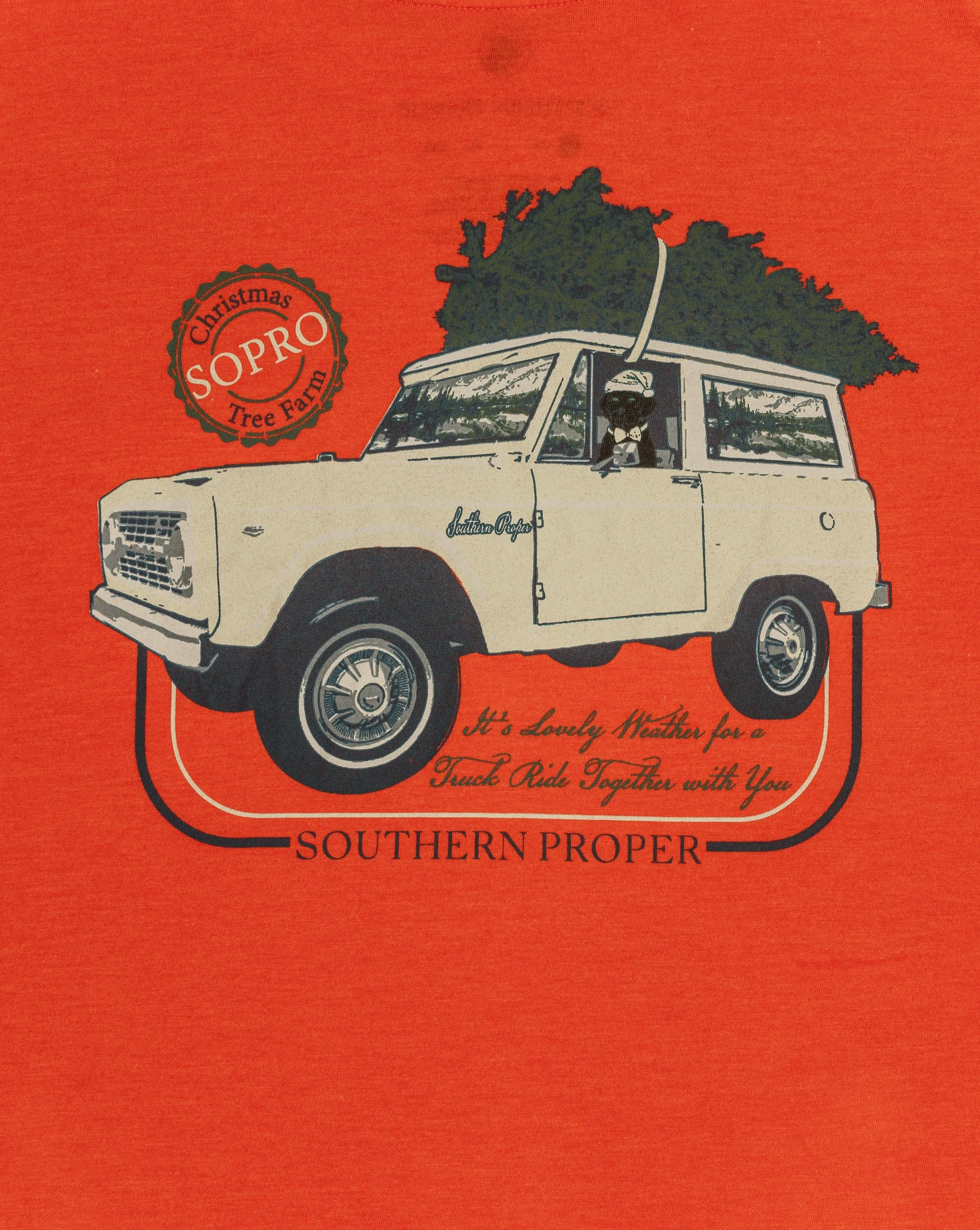 Lovely Weather LS Tee: Cardinal