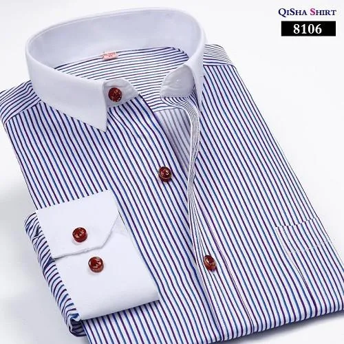 Luxury Striped Dress Shirt Up To 5XL