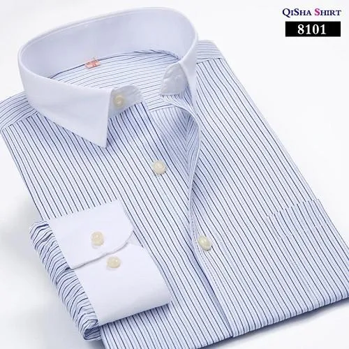 Luxury Striped Dress Shirt Up To 5XL
