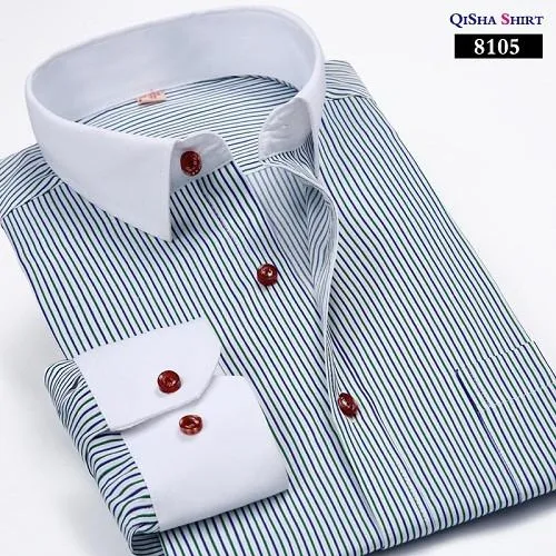 Luxury Striped Dress Shirt Up To 5XL