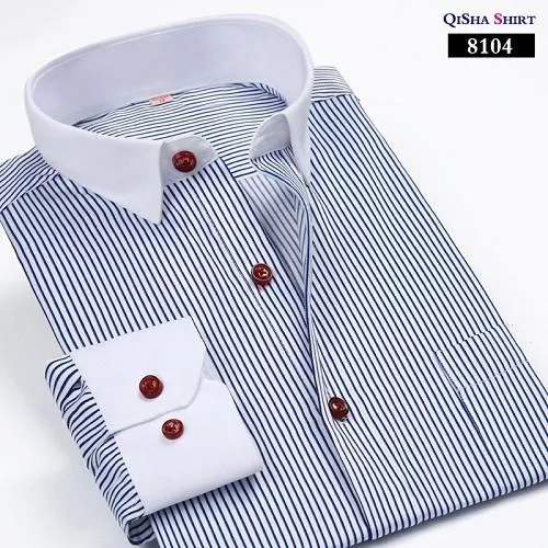 Luxury Striped Dress Shirt Up To 5XL