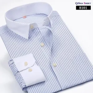 Luxury Striped Dress Shirt Up To 5XL