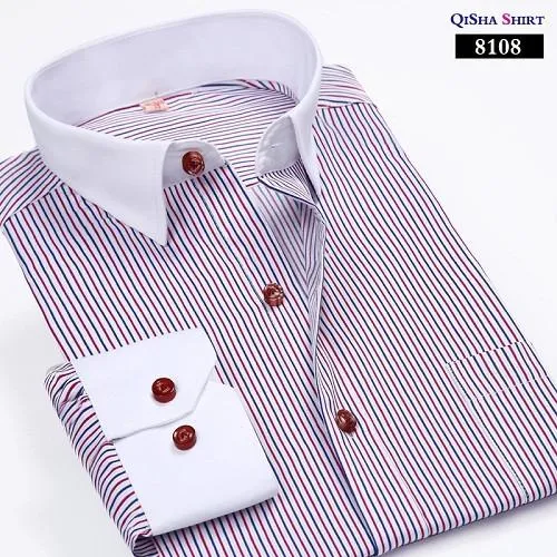 Luxury Striped Dress Shirt Up To 5XL