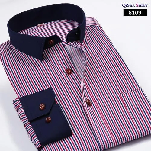 Luxury Striped Dress Shirt Up To 5XL