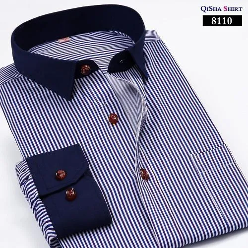 Luxury Striped Dress Shirt Up To 5XL