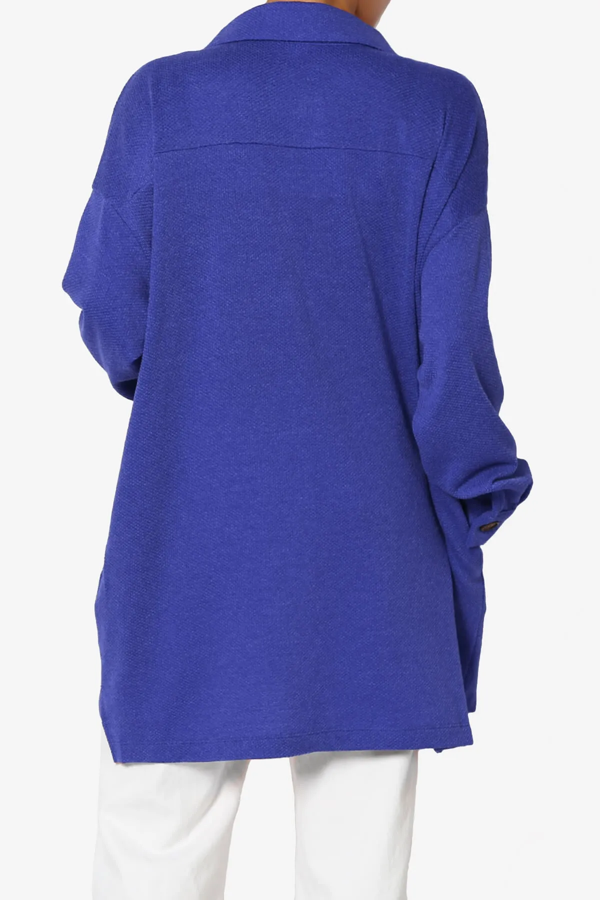 Matryx Jacquard Oversized Shirts Shacket PLUS