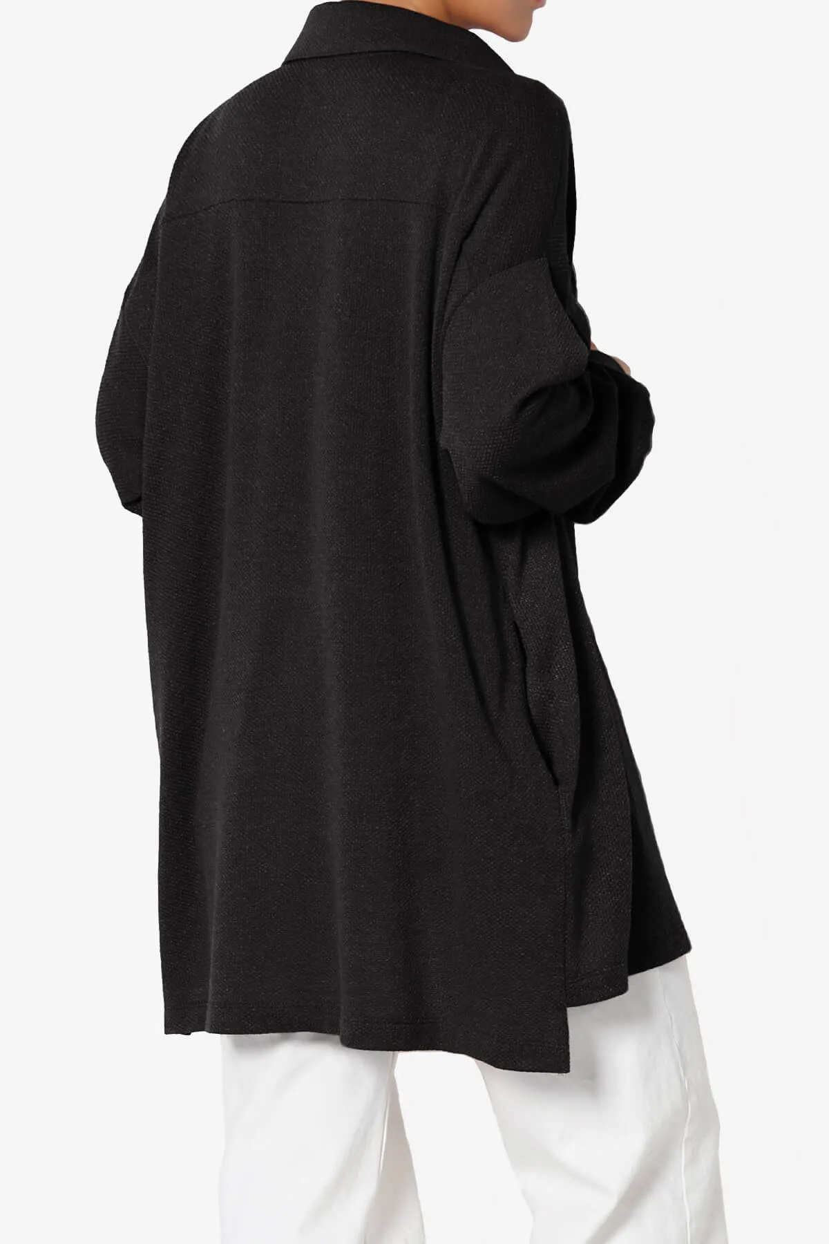 Matryx Jacquard Oversized Shirts Shacket PLUS