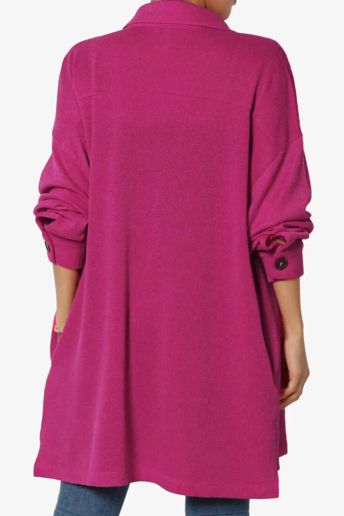 Matryx Jacquard Oversized Shirts Shacket PLUS