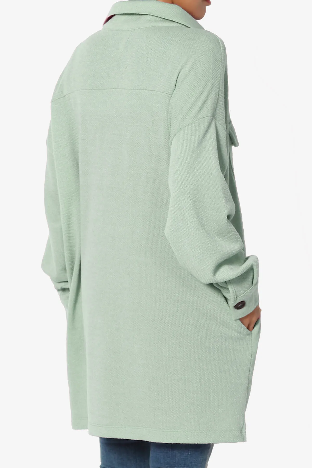Matryx Jacquard Oversized Shirts Shacket PLUS