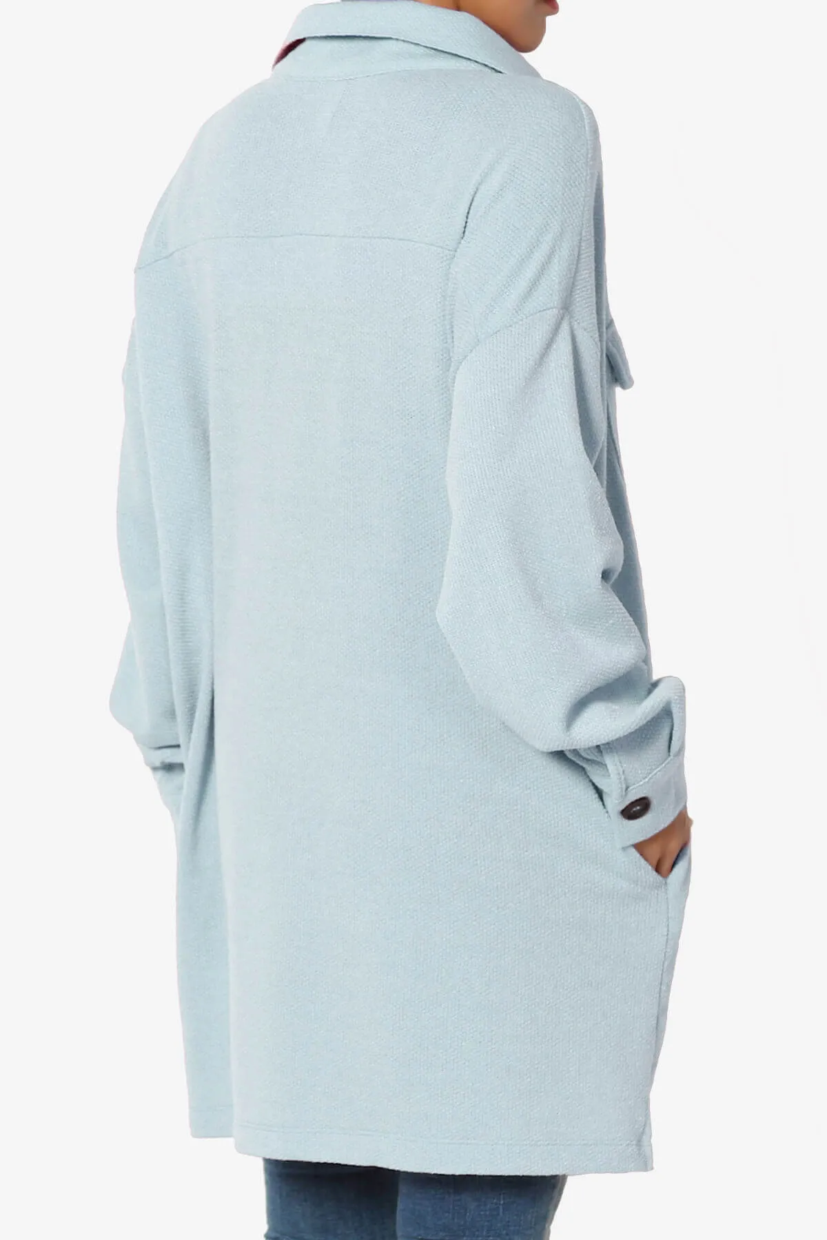 Matryx Jacquard Oversized Shirts Shacket PLUS