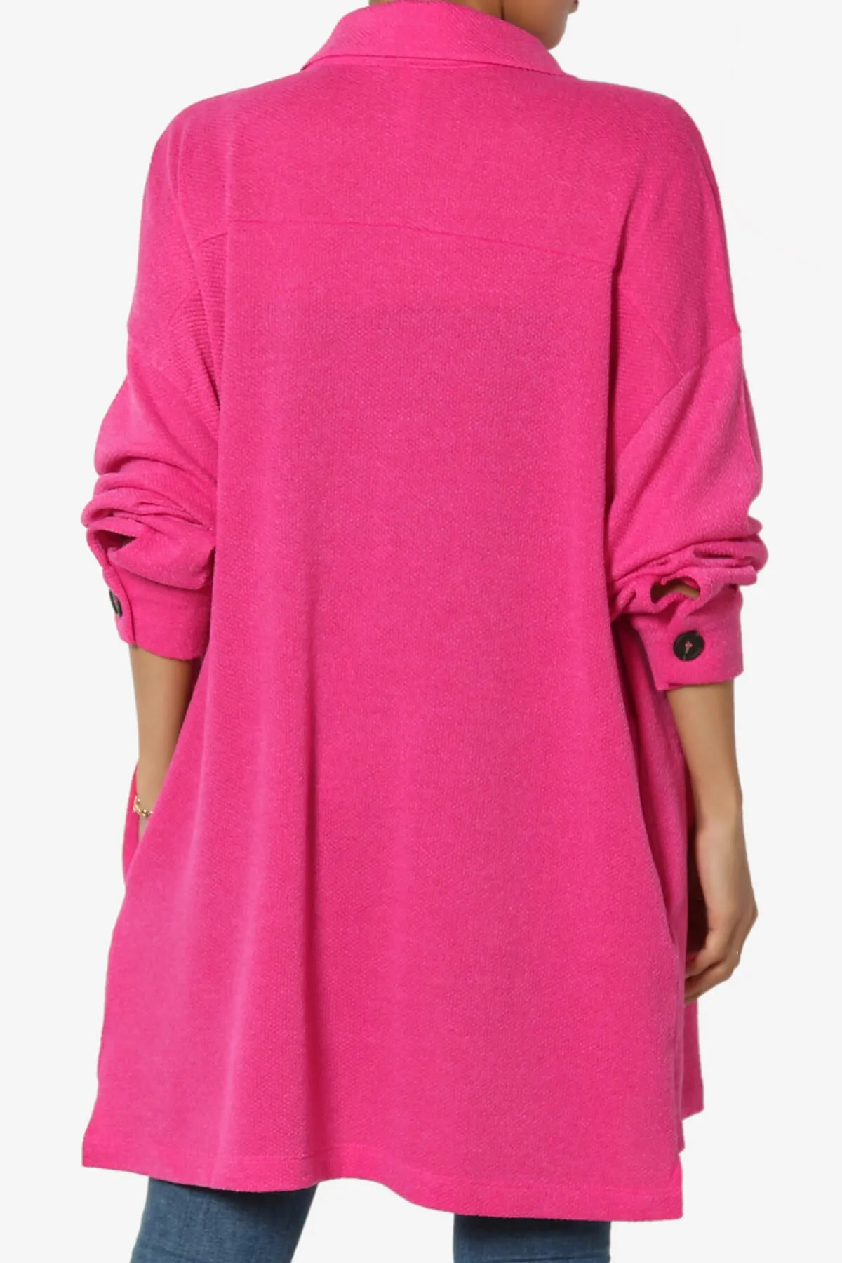 Matryx Jacquard Oversized Shirts Shacket PLUS
