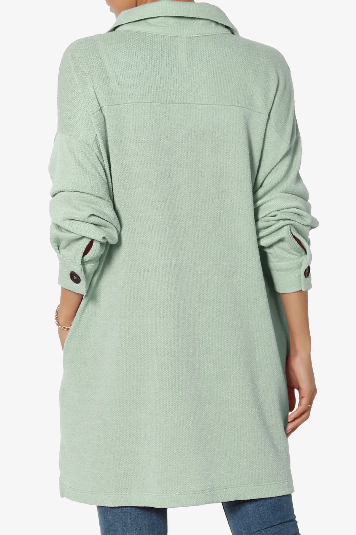 Matryx Jacquard Oversized Shirts Shacket PLUS