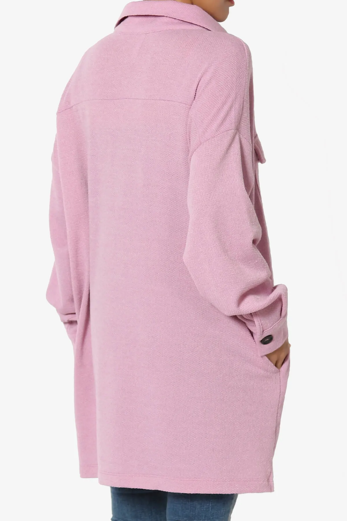 Matryx Jacquard Oversized Shirts Shacket PLUS
