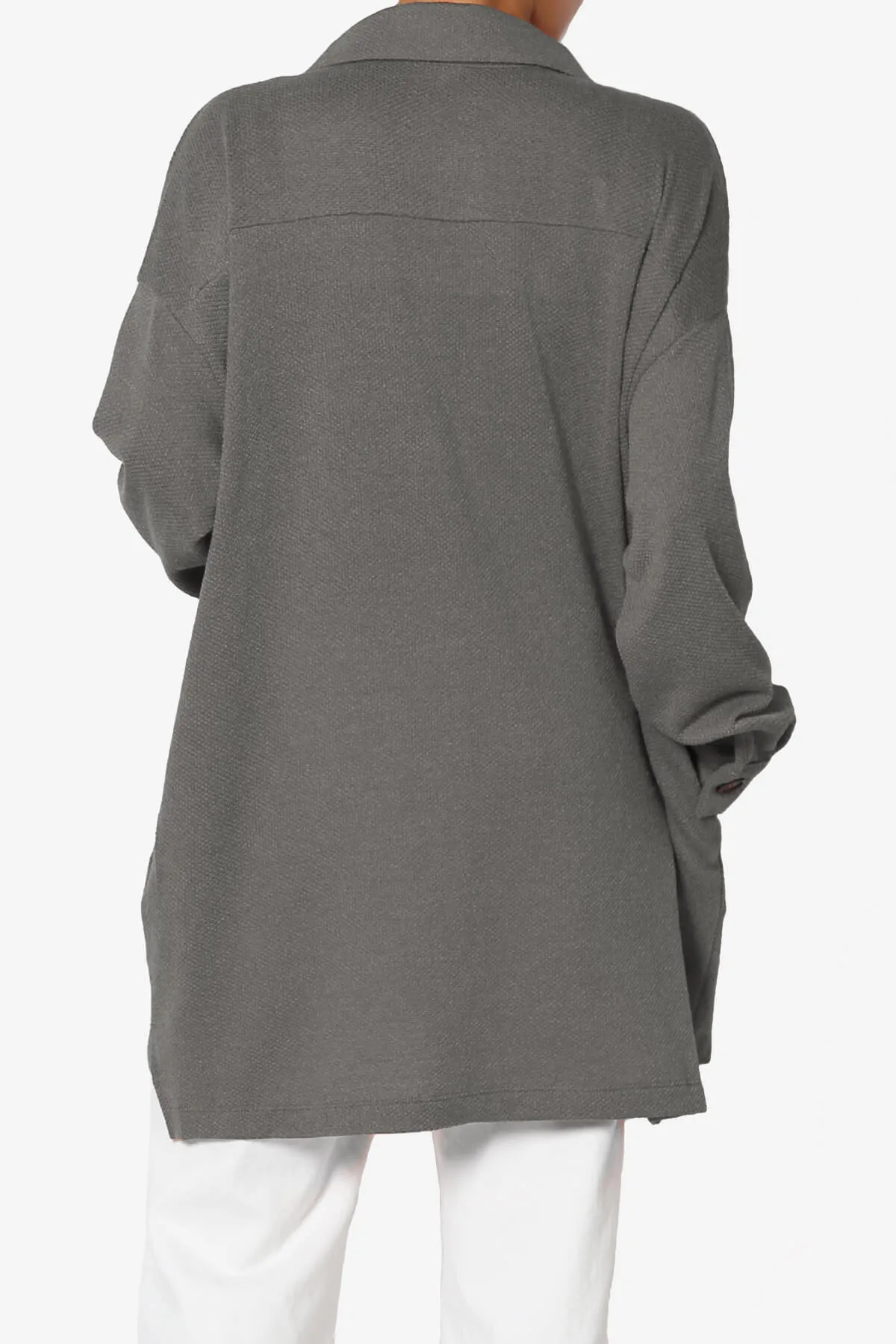 Matryx Jacquard Oversized Shirts Shacket PLUS