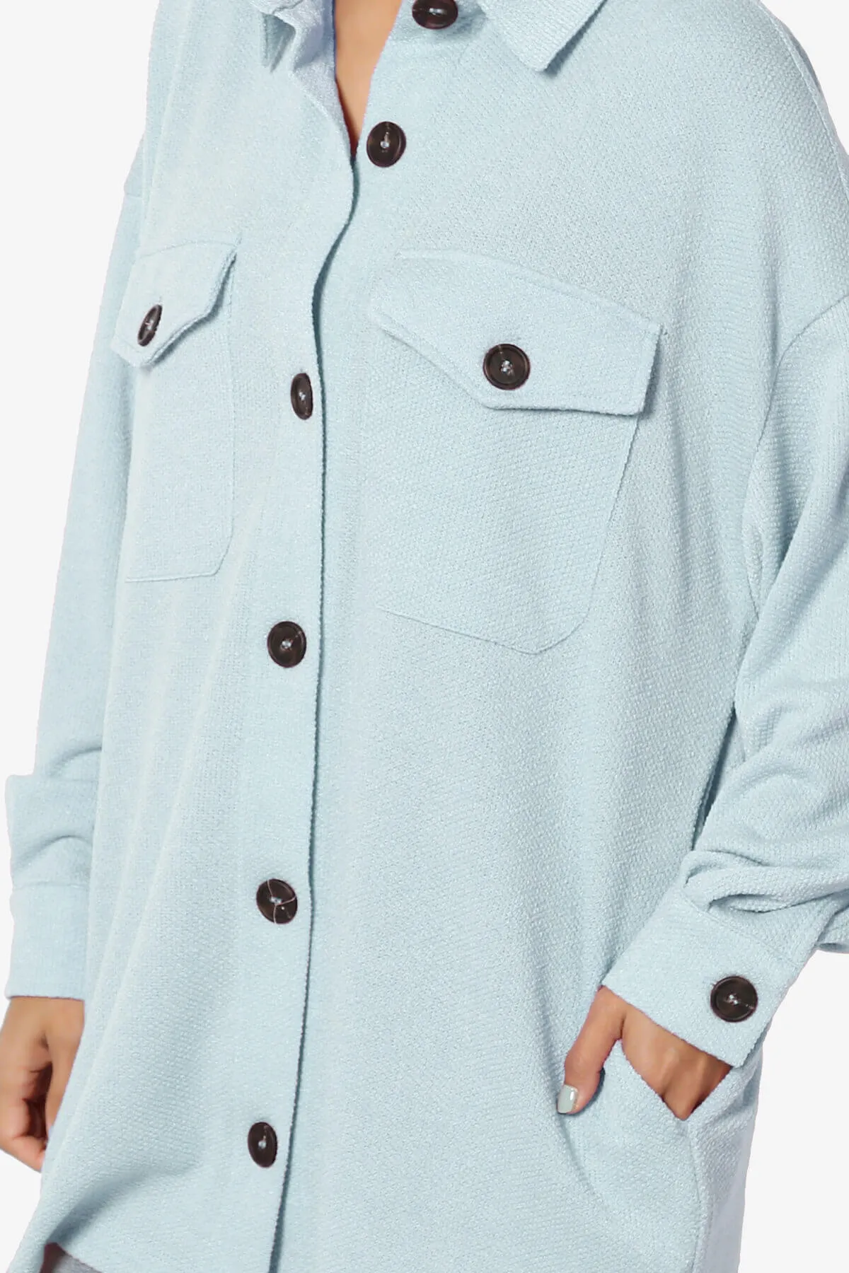 Matryx Jacquard Oversized Shirts Shacket PLUS