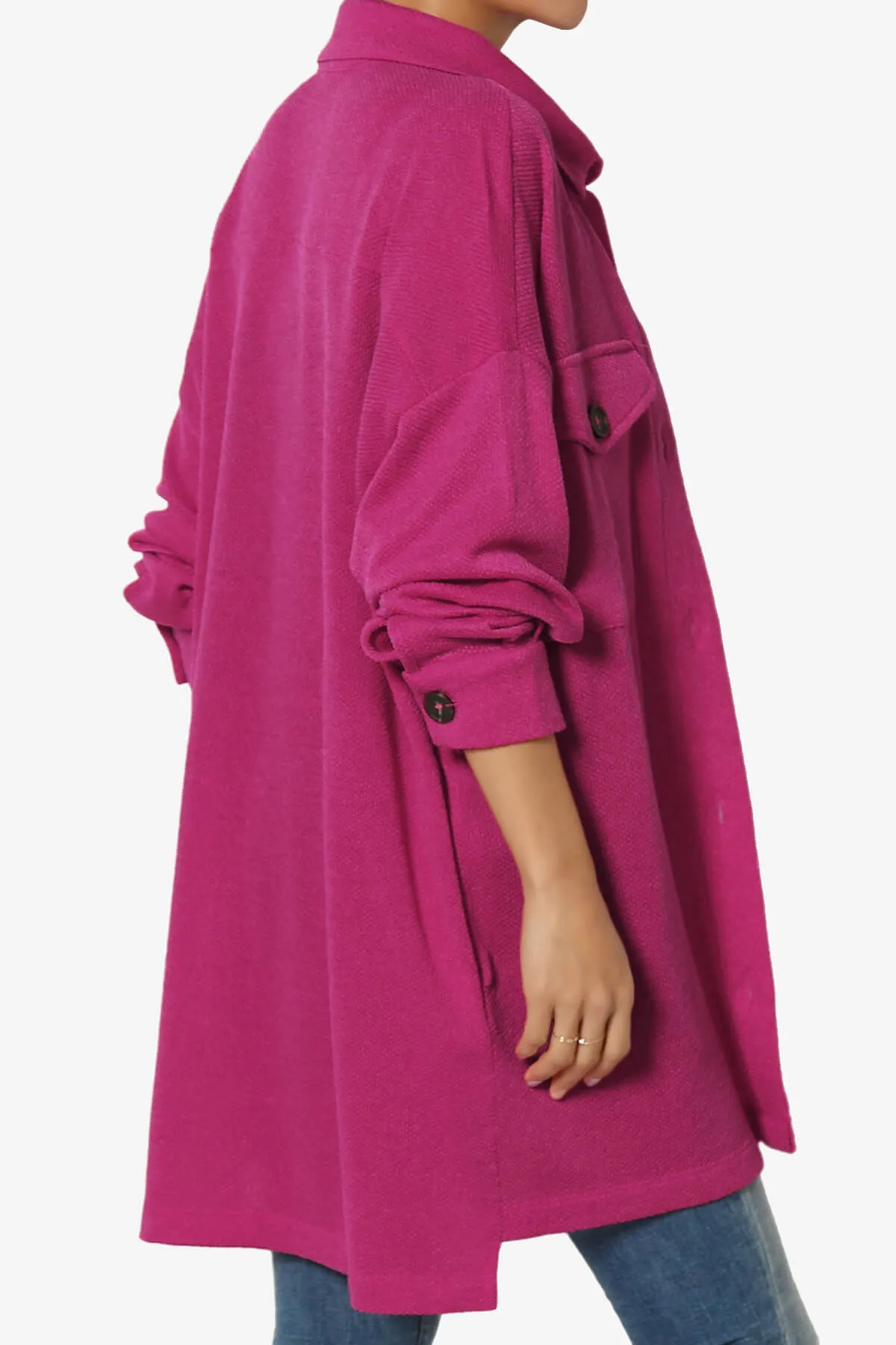Matryx Jacquard Oversized Shirts Shacket PLUS