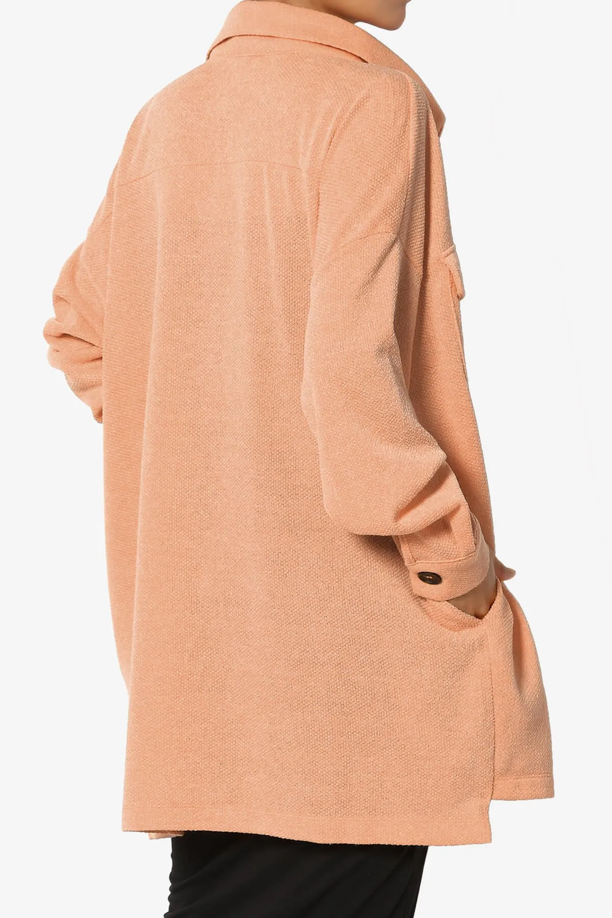 Matryx Jacquard Oversized Shirts Shacket PLUS