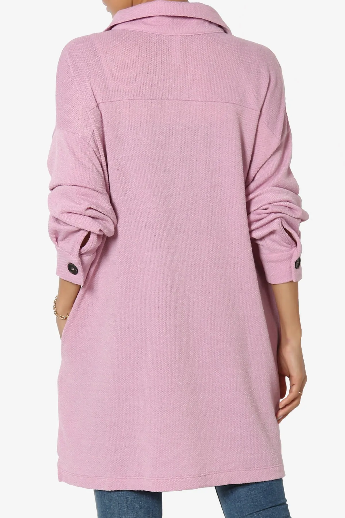 Matryx Jacquard Oversized Shirts Shacket PLUS