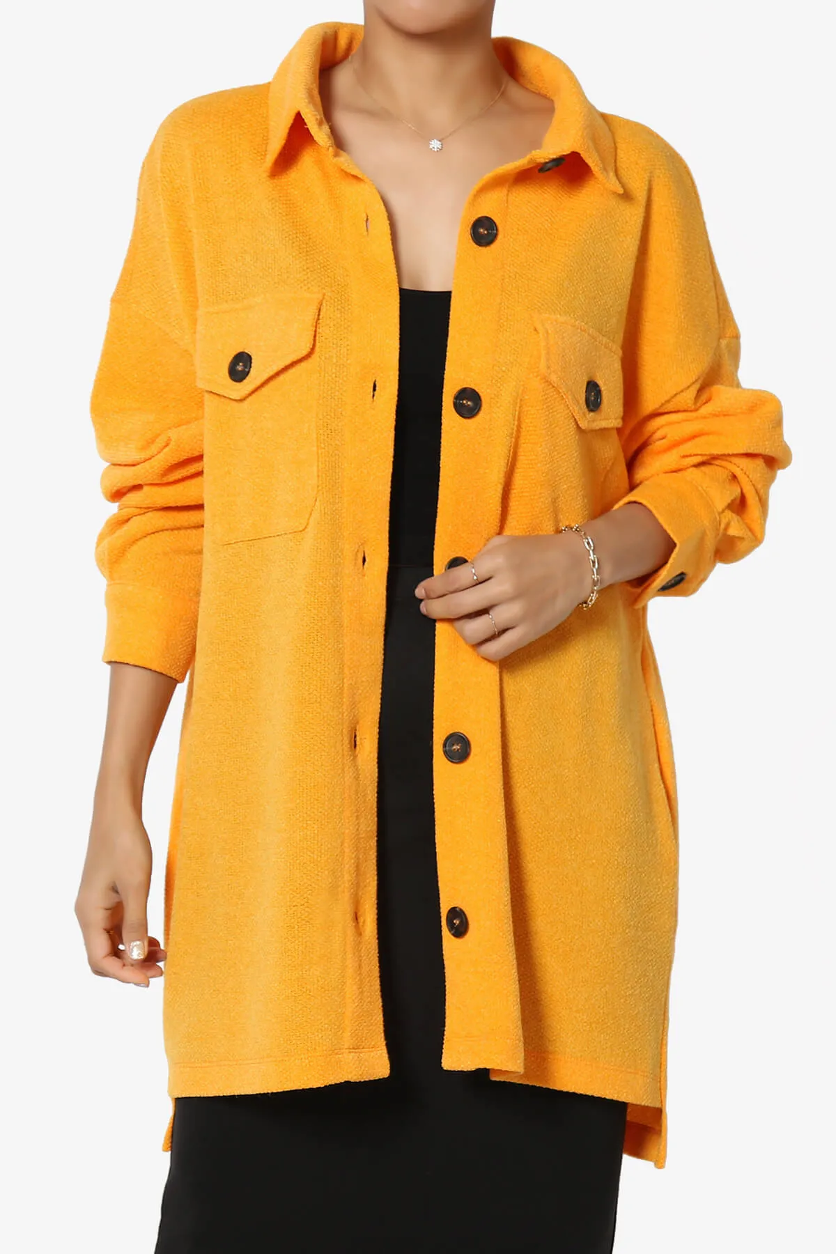 Matryx Jacquard Oversized Shirts Shacket PLUS
