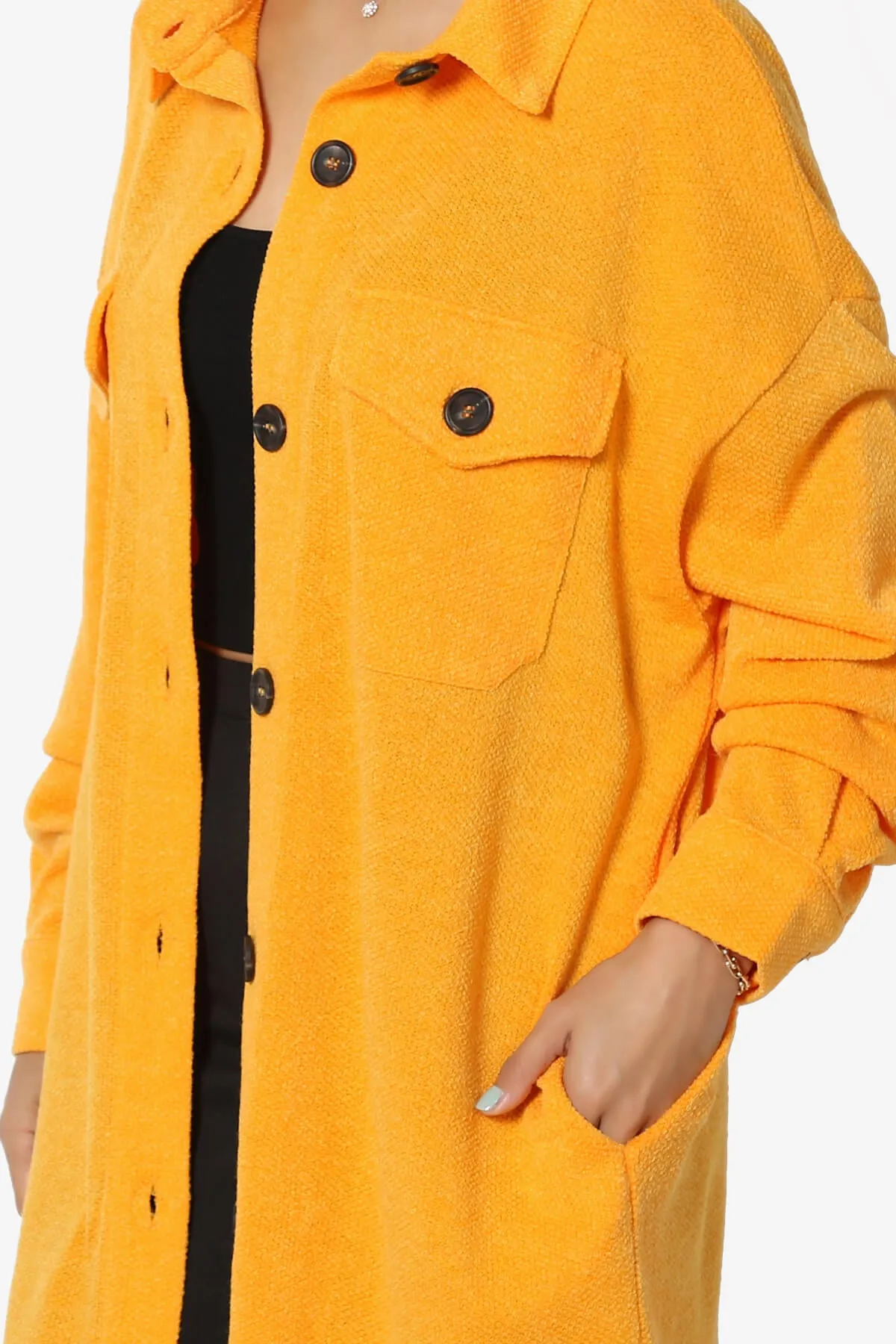 Matryx Jacquard Oversized Shirts Shacket PLUS