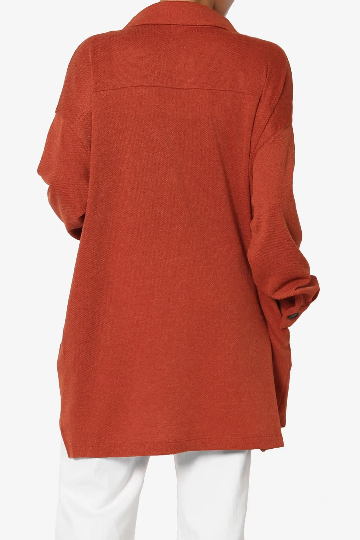 Matryx Jacquard Oversized Shirts Shacket PLUS