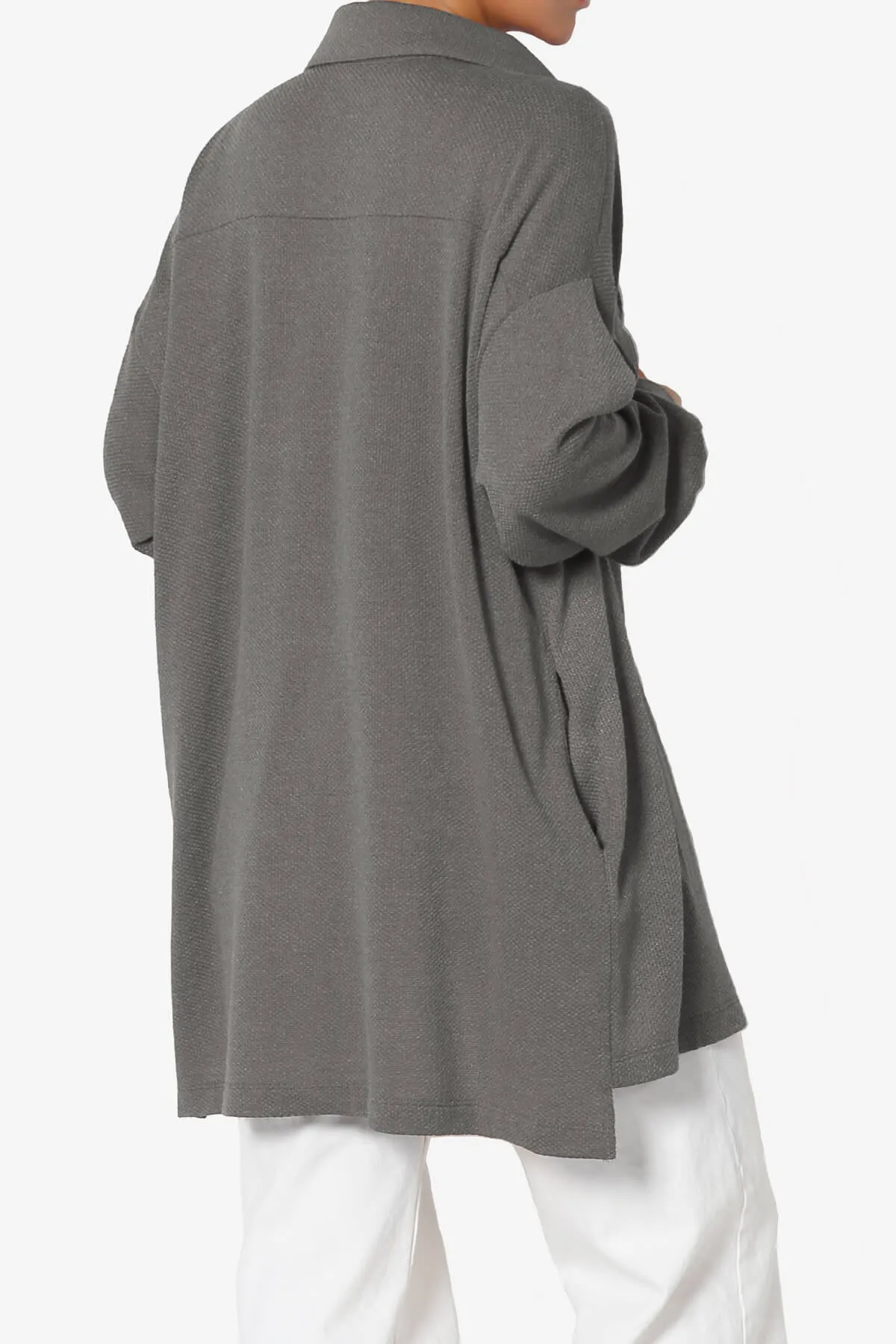Matryx Jacquard Oversized Shirts Shacket PLUS