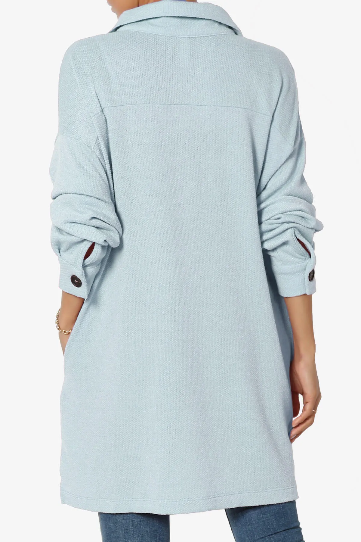 Matryx Jacquard Oversized Shirts Shacket PLUS