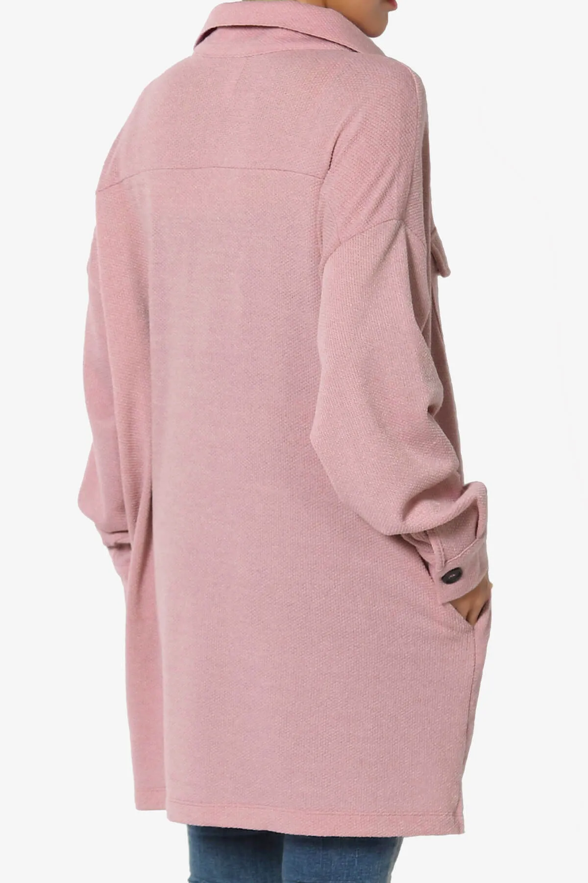 Matryx Jacquard Oversized Shirts Shacket PLUS