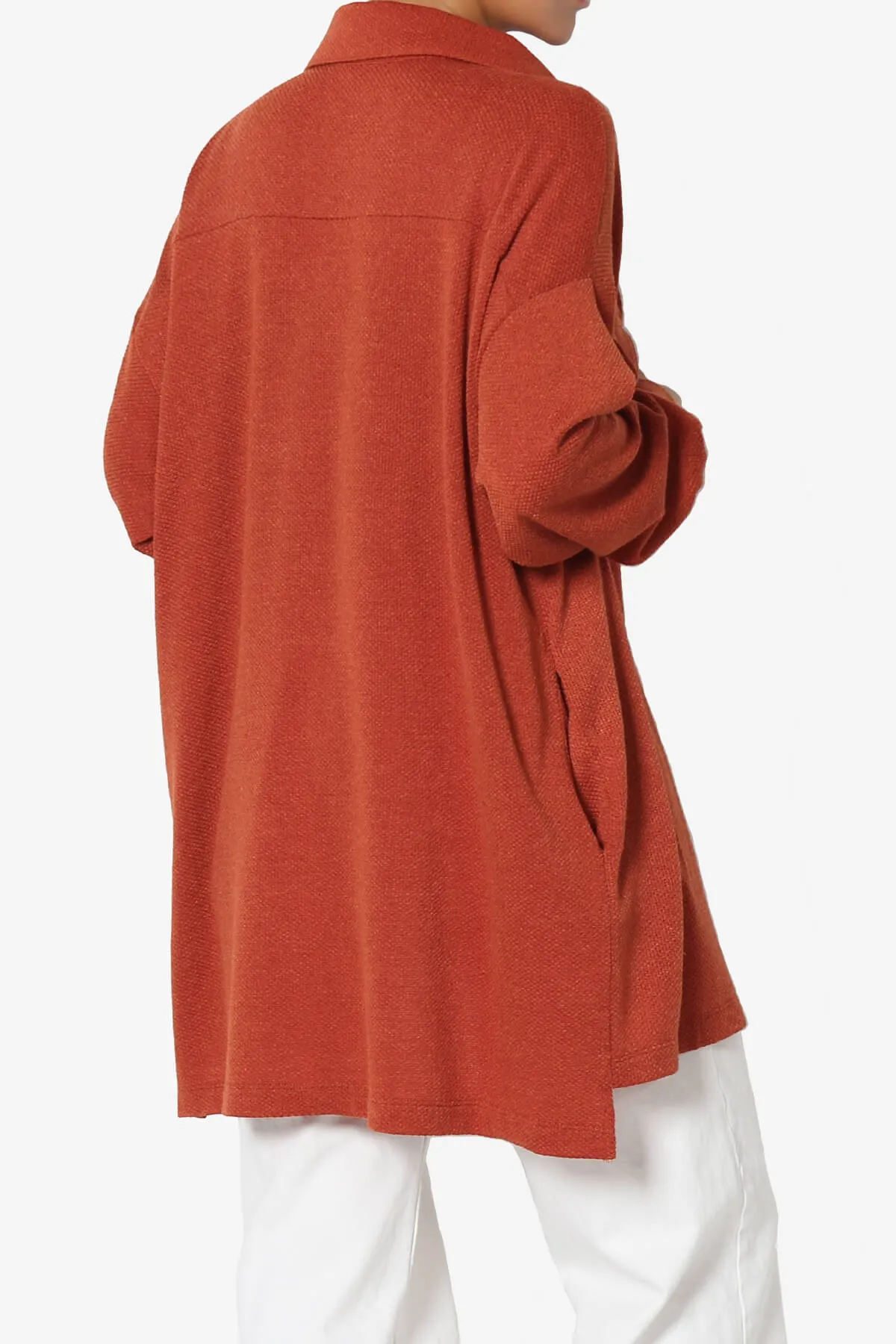 Matryx Jacquard Oversized Shirts Shacket PLUS